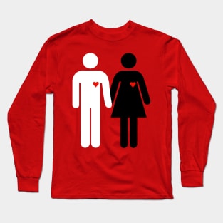 Man and woman black and white Long Sleeve T-Shirt